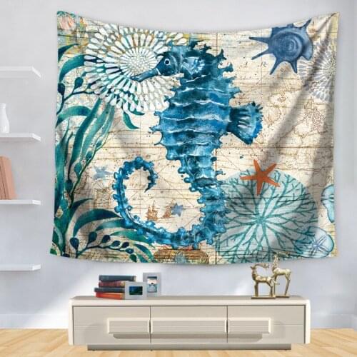 Hippie Tapestry Animal Sea Turtle Dolphin Shark Wall Hanging Blanket Boho Home Decorative Wall Cloth Tapestries