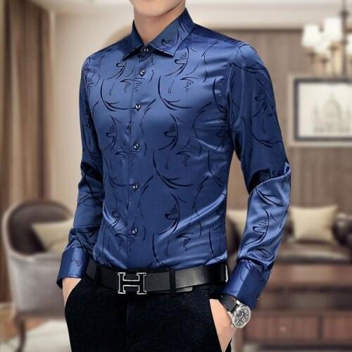 JRBUIHZ Mens Silk Shirts