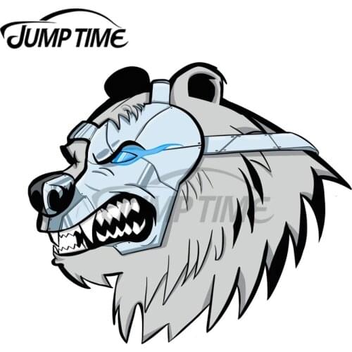 JumpTime 13 x 10.7cm For Ion Polar Bear Animal Car Stickers Personality Waterproof Body for Car Assessoires JDM VAN Decal