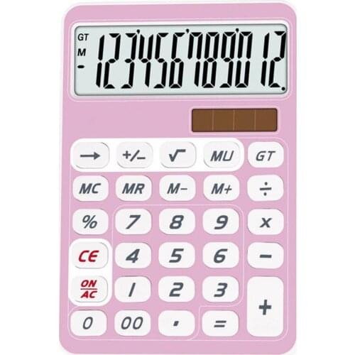 Solar Energy Calculator Premium 12 Digits Large Screen ABS Easy to Carry Electronic Calculator