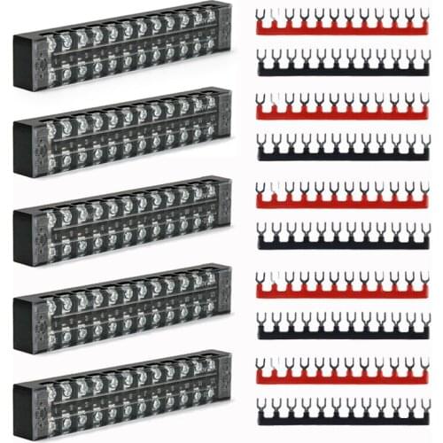 12Points Auto Marine Power Distribution Bus Bar Terminal Block Set 15A 660V car accessories