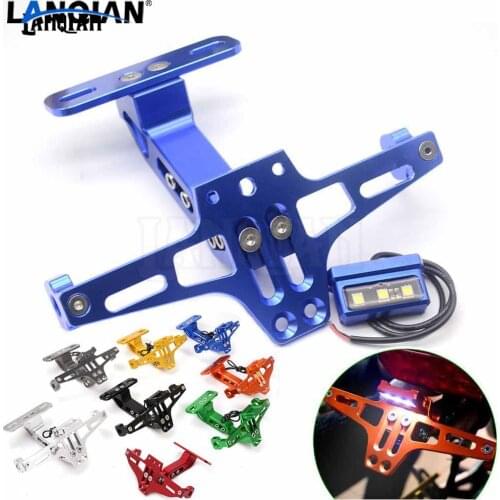Motorcycle Registration License Plate Bracket Holder with light for plate For Yamaha yzf fz6 xj6 fazer FZ1 FZS 600 R3 R25 R1