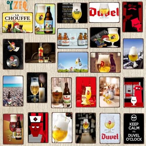 Belgian Beer Metal Tin signs Plaque Metal Vintage Wall Bar Home Art Retro Craft Cinema Decor 30X20CM DU-9568A