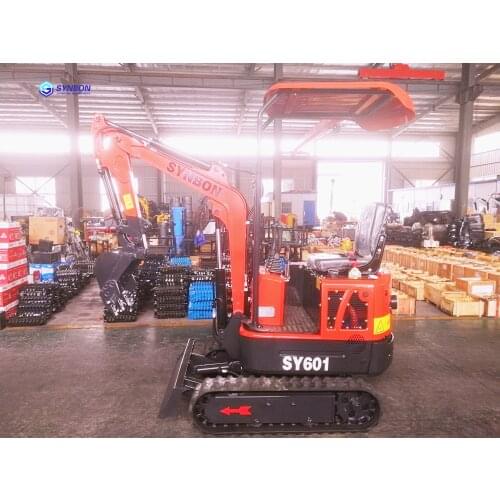 Mini Excavator 1.0 ton micro Small Digger with Rubber Track garden construction SYNBON