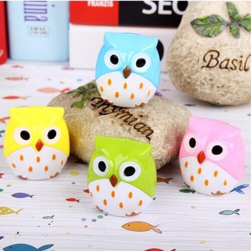 Mini Cute Lovely Owl Pattern Pencil Sharpener School Kids Favorite Beautiful