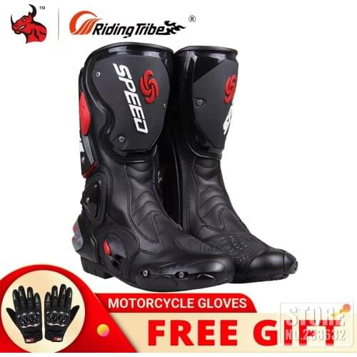 PRO-BIKER Motorcycle Boots Men Moto Racing Shoes Waterproof Motocross Off-Road Motorbike Motorcycle Shoes Moto Leather Boots
