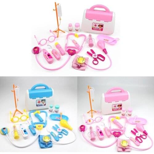 Kids Doctor Toys Set Simulation Family Doctor Kit Toy Pretend Play Portable Suitcase Accessorie Children Toys