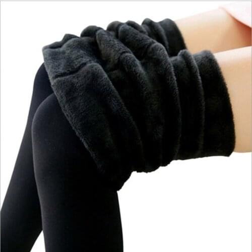 New Warm Womens Plus Velvet Winter Leggings Ankle-Length Keep Warm Solid Pants High Waist Women Leggings Trousers Dropshipping