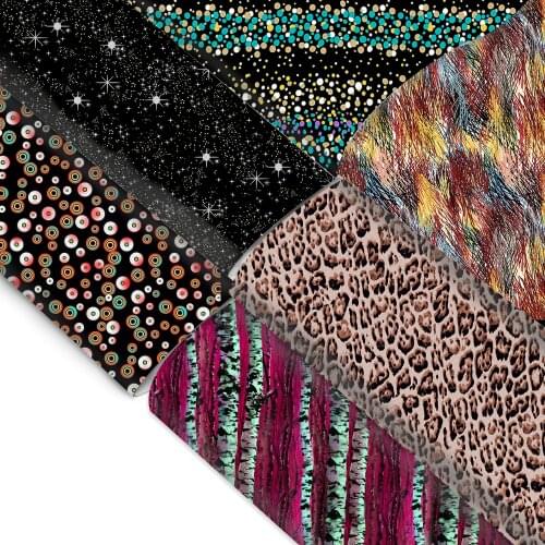 Ordinary 20*33cm Leopard Synthetic Leather Faux Leather Fabric for Bows DIY Handmade Materials,1Yc13487