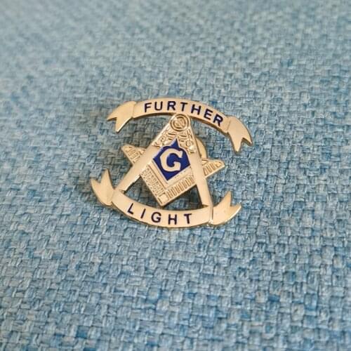 Wholesale 1.25" masonic further light lapel pin gifts ornaments fraternal items