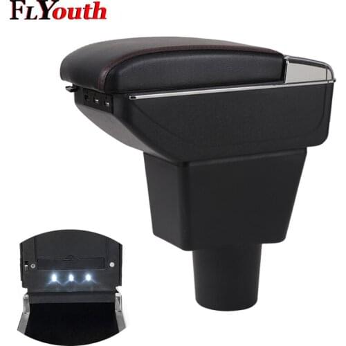 Car Armrest Box For LADA XRAY 2015 2016 2017 2018 Arm Rest Rotatable Centre Console Storage Box USB Charging Car Styling