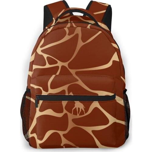Backpack Women Shoulder Bag For Teenage Girls Gold Giraffe Bagpack Female Ladies School Backpack