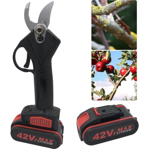 42V Cordless Pruner Garden Shears Rechargeable Garden Scissors 1500mAh Battery Cutter Branch Pruning Shear Elctric Garden Tools