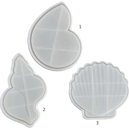 Shell Conch Tray Epoxy Resin Mold DIY Crafts Serving Board Plate Silicone Mould