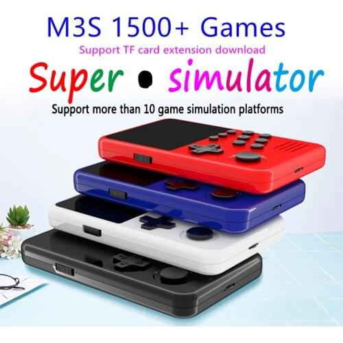 Super M3S Gamepads Mini Handheld Game Console Players 3inch TFT Screen 16 Bit Retro Game Consoles With 4G Games Card