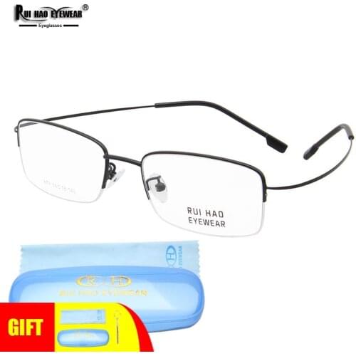 Super Light Eyeglasses Frame High Flexibility Glasses Frame Half Rimless Spectacles Can Prescription Lenses 879