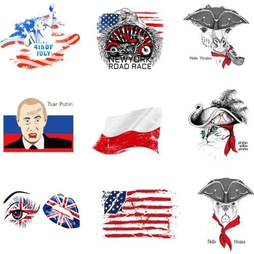 Iron-on Transfers for Clothing Patches for Clothes Stickers Diy Cat Patch Applique Flex Fusible Transfer Vinyl Adhesive Stripe J