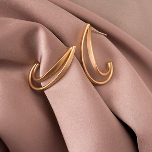 Needle Vintage Exaggerated Normcore Style Metal Ear Stud Cool Earrings Mesh Ear Pendant Ear Stud