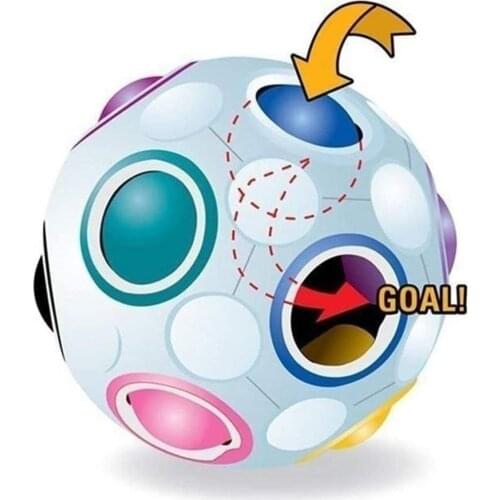 1pcs Strange-shape Magic Cube Toy Desk Toy Anti Stress Rainbow Ball Football Puzzles Stress Reliever