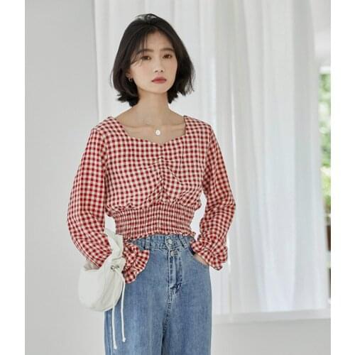 YUAZHOQI Women's Plaid Shirts