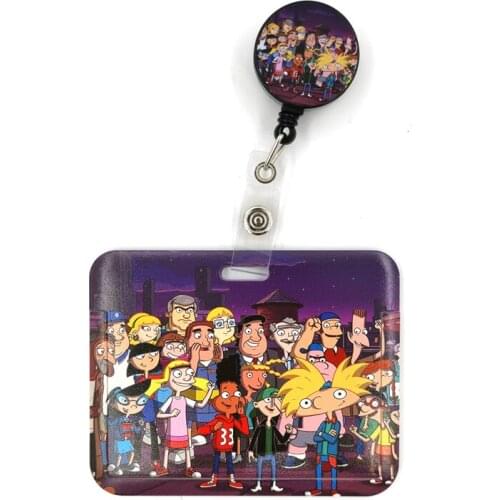 Funny Cartoon Characters Cute Credit Card Cover Lanyards Bags Retractable Badge Reel Student Nurse Exhibition Enfermera Name