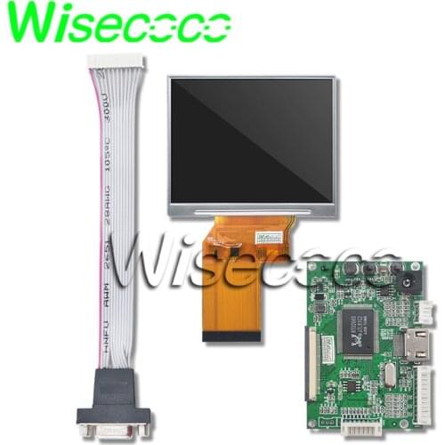 Wisecoco JT035IPS02-V0 3.5 inch tft ips lcd screen 640x480 with vga av controller board