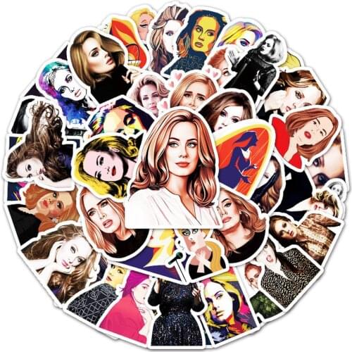 10/50pcs Hot Female Singer Sticker Graffiti Stickers for DIY Suitcase Laptop Skateboard Guitar and Other Waterproof Sticker 2021