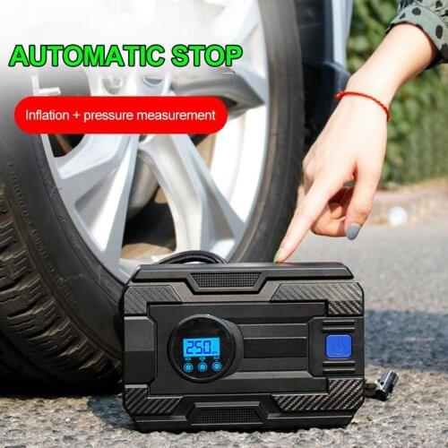 12V DC Digital Display with LED Portable Air Compressor Pump Car Tire Electric Air Pump Emergency Air Pump Motorcycle Pump