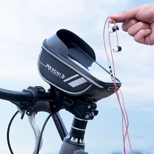 2021 Rainproof Bicycle Bag Bike Frame Bag Touchscreen Phone Case Cycling Bags MTB Bike Bicycle Top Tube Handlebar Bicycle Bag