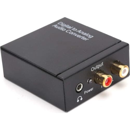 3.5mm Audio Adapter Digital Optical Coaxial to Analog RCA L / R Converter for Home Professional Audio Switching