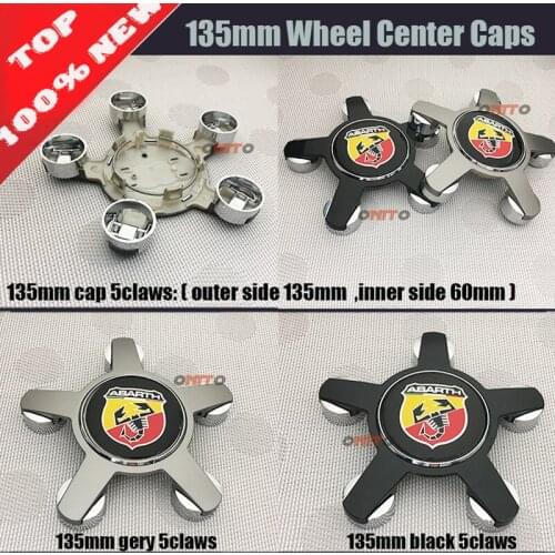 4pcs 135mm ABARTH car emblem Wheel Center Hub Cap badge covers for Punto 500 Stilo Bravo Ducato Palio styling 56mm decals 2.2"