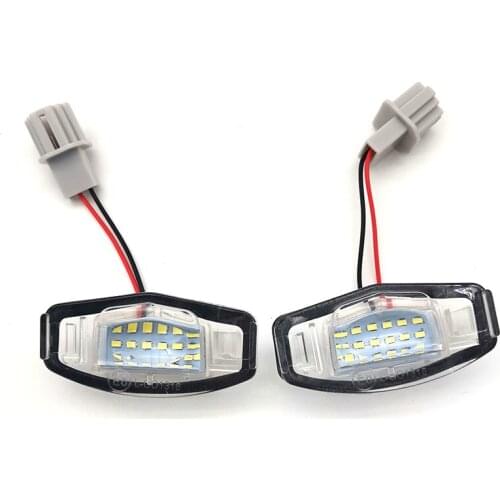 2pcs 18 LED Car License Plate Light 6000K White For Acura TL TSX MDX Honda Civic Accord