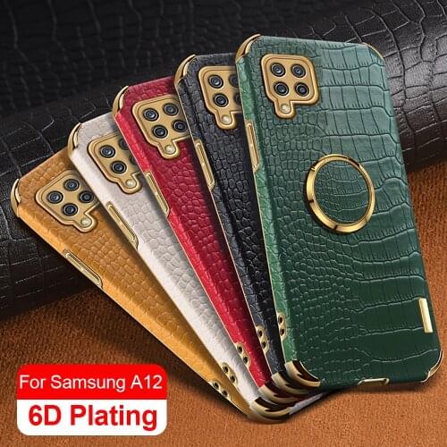 Crocodile Leather Case For Samsung Galaxy A12 Holder Cover Coque For Sumsung A12 A02 A32 A52 A72 M11 A 12 32 52 72 Phone Case