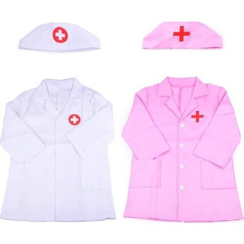 Children Role Play Costume Dress-Up Set Lab Coat Kit Cosplay for Toddler Scrub Additional Tools