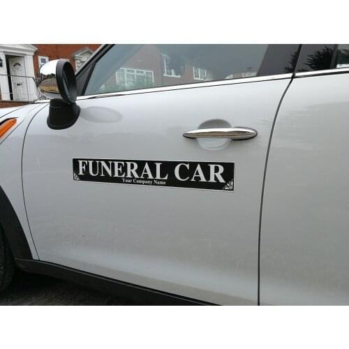 For 2Pcs/Set Funeral Car Magnet Sticker UnderTaker Coffin Coroner Magnetic 620mm