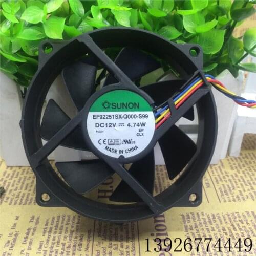For Sunon EF92251SX-Q000-S99 12V 4.74W 9cm round Frame CPU Cooling Fan