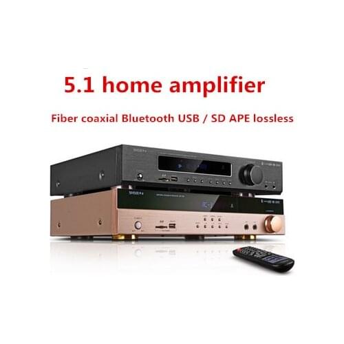 AP-702/AP-708 600W 5.1 Channels Bluetooth home amplifier Karaoke home theater Fiber coaxial Bluetooth USB / SD APE lossless AMP