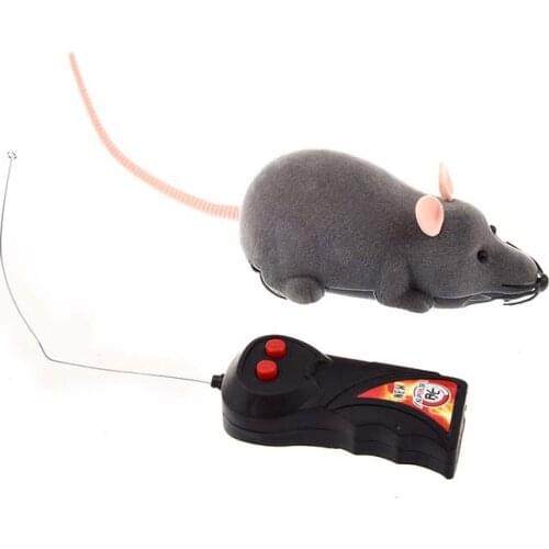 Electronic remote control Adorable Light gray mouse toy for playing with cat pet