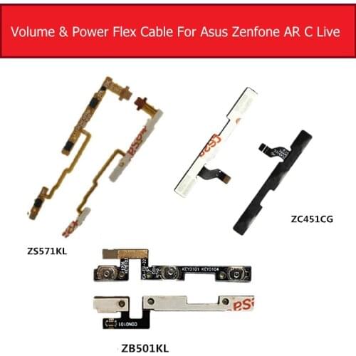 Power&Volume Flex Cable For Asus Zenfone AR ZS571KL On/Off Power Flex Ribbon For Zenfone C ZC451CG Live ZB501KL Side Button