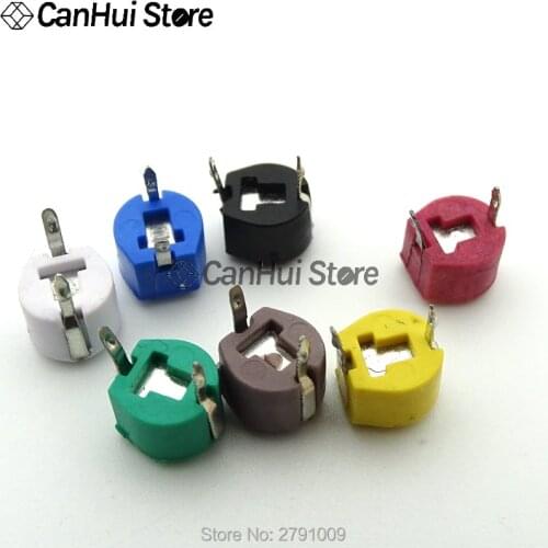 10PCS/Lot Trimmer Variable Capacitance Ceramic 6mm Capacitor Kit JML06 3PF 5PF 10PF 20PF 30PF 40PF 60PF 70PF 120PF for Arduino