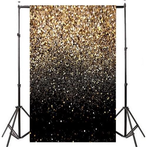 Creative Black and Gold Backdrop Vintage Vinyl Photography Decorative Props for Birthday Anniversary Carnival TS1