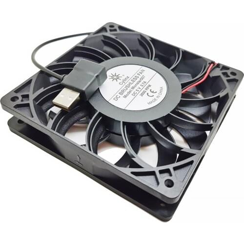 Strong Cooling Air Router Cooling Fan DIY PC Cooler TV Box high-speed DC 5V USB power 120mm fan 120x25mm Cooling evolution