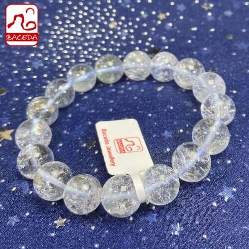 Baceda bring serenity, inner peace, mental clarity Natural Crystals of Angel Aura Rainbow Clear Quartz for Men or Women with Box