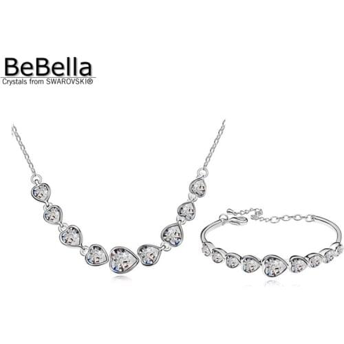 BeBella Nouba Necklace and Bangle set Made with Swarovski Elements for women gift