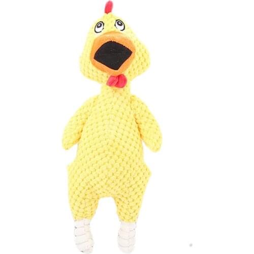 New Pet Dog Toy Pineapple Velvet Material Three-color Screaming Chicken Plush Toy Can Speak