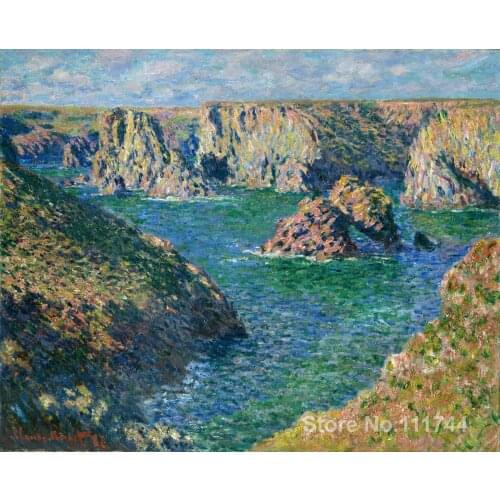 Office art Port Donnant Belle Ile famous Claude Monet paintings Hand painted High quality