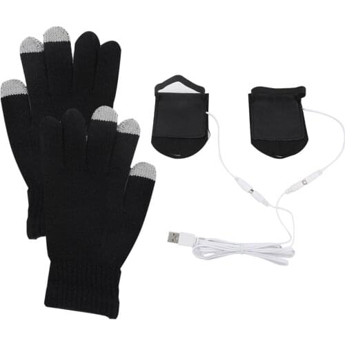 USB Heating Gloves Touch Screen Constant Temperature Portable Soft Wearable Warm Winter Outdoors Sports Gloves 2020 New Hot E
