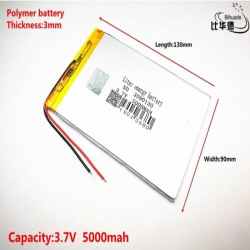 Good Qulity 3.7V,6000mAH 3090130 Polymer lithium ion / Li-ion battery for tablet pc BANK,GPS,mp3,mp4