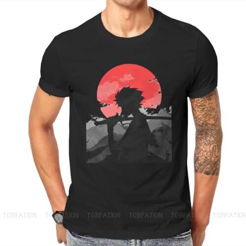 Samurai Champloo Manglobe Mugen Jin Fuu Anime 100% Cotton TShirts Sunset Print Mens T Shirt Funny Tops 6XL