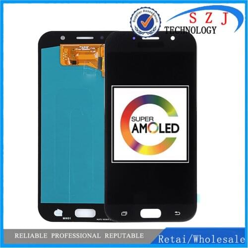 100% Super AMOLED LCD For Samsung Galaxy A7 2017 A720 A720F SM-A720F LCD Display Touch Screen Digitizer Assembly